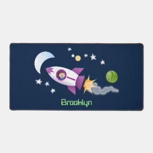 Kute raketten in de illustratie van de cartoon in bureaumat