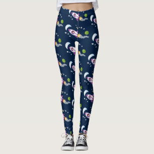 Kute raketten in de illustratie van de cartoon in leggings