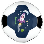 Kute raketten in de illustratie van de cartoon in voetbal (Gedraaid)