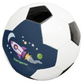 Kute raketten in de illustratie van de cartoon in voetbal (Drie kwart)