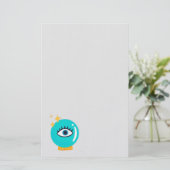 Kute rare derde oogkristalbol briefpapier (Staand voorkant)