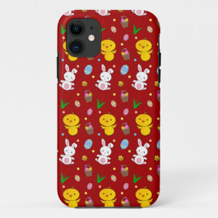 Kute red chick bunny eicel iPhone 11 hoesje