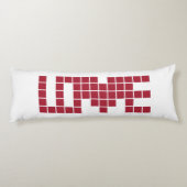 Kute red love squares letts lichaamskussen (Achterkant)