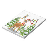 Kute rendier in de sneeuw notitieblok (Gedraaid)