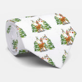 Kute rendier in de sneeuw stropdas (Opgerold)