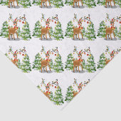 Kute rendier in de sneeuw tissuepapier (Detail)