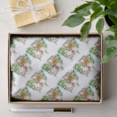 Kute rendier in de sneeuw tissuepapier (Geschenk)