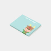 Kute rendierjongen Kinder kerstvullers Post-it® Notes (Schuin)