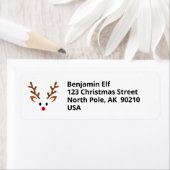 Kute rendierzijde met rode neus etiket (Insitu)