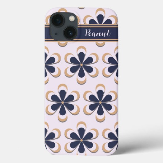 Kute Retro 70's ventilatorriem-buikroze Case-Mate iPhone Case (Achterkant)
