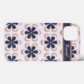 Kute Retro 70's ventilatorriem-buikroze Case-Mate iPhone Case (Achterkant (horizontaal))
