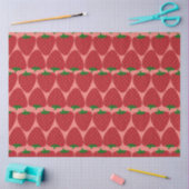 Kute Retro aardbeienpatroon in rood en roze Tissuepapier (Craft)