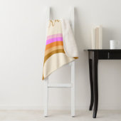 Kute Retro Double Rainbow Personated Script Roze Sherpa Deken (In situ)