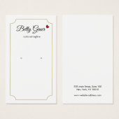 Kute Retro  Earning Display Card Visitekaartje (Voorkant /achterkant)