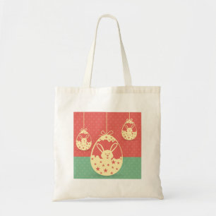 Kute retro Paasbunny en paasei Tote Bag