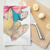 Kute retro paasbunny Holiday Theedoek (Quarter Fold)