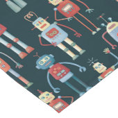 Kute  Retro Robots Dark Korte Tafelloper (Hoek)