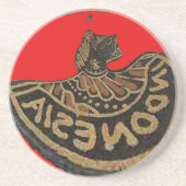 Kute Retro  vector Indonesia Hakuna Matata Zandsteen Onderzetter (Voorkant)