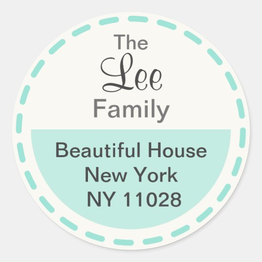 Kute Round Labels (groene stiches) (Voorkant)