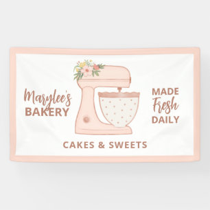 Kute roze bakkerij banketbakkerij banketbakkerij C Spandoek