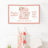 Kute roze bakkerij banketbakkerij banketbakkerij C Spandoek (Insitu)