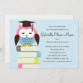 Kute roze/blauwe kieuwen | Uitnodiging voor de gra (Voorkant / Achterkant)