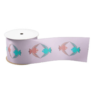 Kute roze en blauwe Tortelduifjes Lint