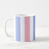 Kute roze en Paarse Stippen en stripes Koffiemok (Links)