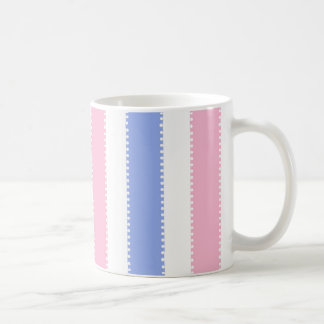 Kute roze en Paarse Stippen en stripes Koffiemok