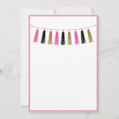 Kute roze glitter bedankkaart (Achterkant)