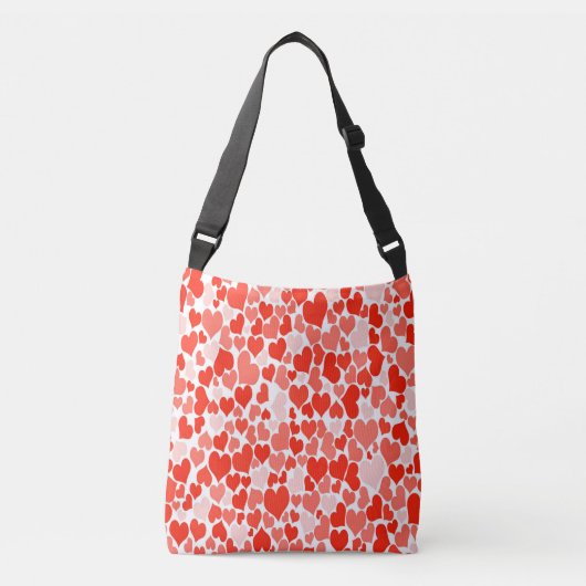 Kute roze hart over de Canvas tas (Voorkant)