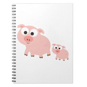 Kute roze varkens notitieboek