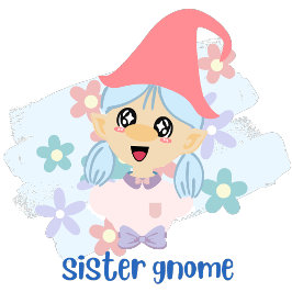Kute roze zuster Gnome Text Quote met Afbeelding Kinder Shirts