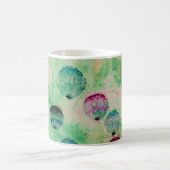 Kute, rustige, digitale ronde penseelstreken koffiemok (Center)