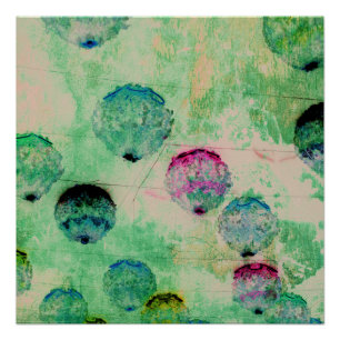 Kute, rustige, digitale ronde penseelstreken perfect poster