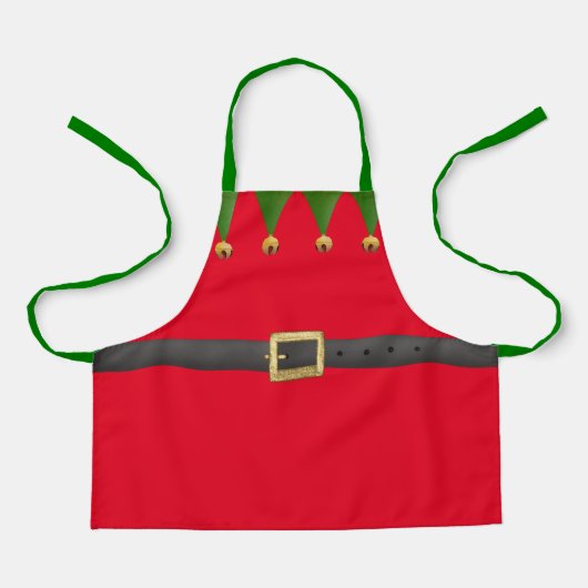 Kute Santa's Workshop Elf Kerstmis schort (Voorkant)
