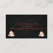 Kute Schattig, Cupcake, zwart Visitekaartje (Achterkant)