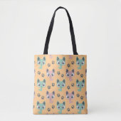 Kute Schattig Kitten Big Eyes Cat Paw Pattern Tas (Voorkant)