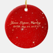 Kute, Schattige kerstfoto Keramisch Ornament (Achterkant)