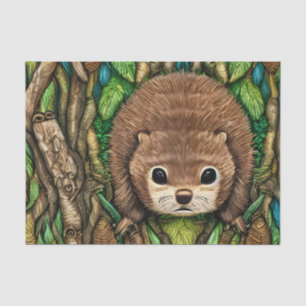 Kute Schattige Little Baby Beaver Tissuepapier