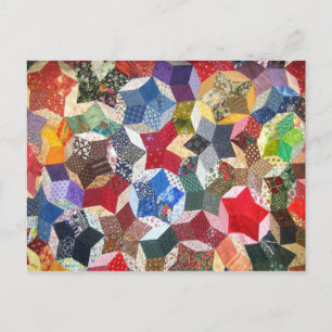 Kute schattige, niet-, gepatenteerde quilt sterren briefkaart