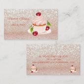 Kute Schattige, stripper, glitterie, cupcake Visitekaartje (Voorkant / Achterkant)