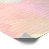 Kute schattige  waterverven vogelflora poster (Hoek)