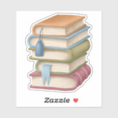 Kute School Book Fun Reading Vinyl Stickers (Vel)