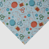 Kute Seing Thleing Pattern Blue Tissuepapier (Detail)