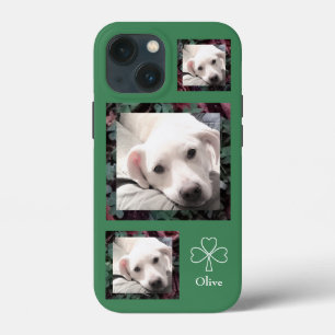 Kute shamrocks en  doekjes Puppy Green Hoesje