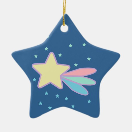 Kute Shooting Star Comet Keramisch Ornament (Voorkant)
