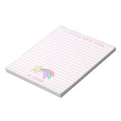 Kute Shooting Star - Roze gestripte meisjes Notitieblok (Gedraaid)