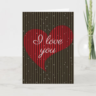 Kute Simple Sparking Valentijns Heart Feestdagen Kaart