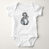 Kute Sitting Ring-Tailed Lemur Romper (Voorkant)